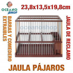 Jaula reclamo pájaros 23,8x13,5x19,8 cm Jaula reclamo pájaros 23,8x13,5x19,8 cm