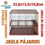 Jaula reclamo pájaros 23,8x13,5x19,8 cm