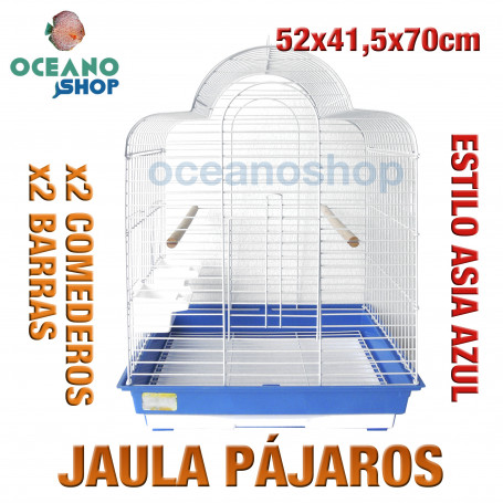 Jaula grande pájaro loros 52x41,5x70 cm