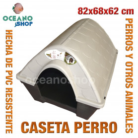 Caseta perros para exterior 82x68x62 cm