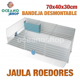 Jaula roedores bandeja desmontable 70x40x30 cm Jaula roedores bandeja desmontable 70x40x30 cm