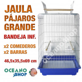 Jaula pájaro apertura superior y central 46,5x35,5x69 cm Jaula pájaro apertura superior y central 46,5x35,5x69 cm