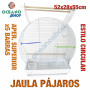 Jaula pájaro grande circular 55x28x55 cm