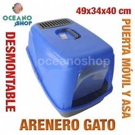 Arenero gato cubierto puerta abatible 49x34x40 cm