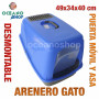Arenero gato cubierto puerta abatible 49x34x40 cm