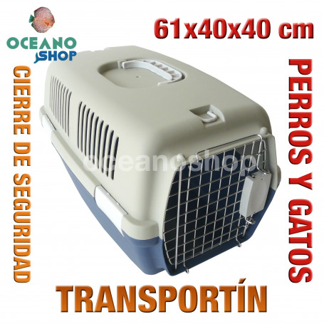 Transportín perros y gatos 61x40x40 cm