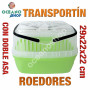 Transportín roedores doble asa 29x22x22 cm