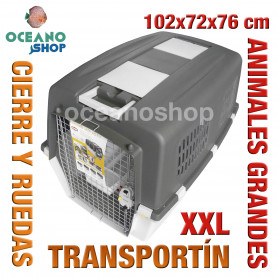 Transportín animales grandes XXL con ruedas 102x72x76 cm Transportín perro y gato XXL con ruedas 102x72x76 cm
