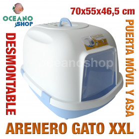 Arenero gato XXL cubierto puerta abatible 70x55x46,5 cm Arenero gato XXL cubierto puerta abatible 70x55x46,5 cm