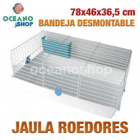 Jaula roedores bandeja desmontable 78x46x36,5 cm Jaula roedores bandeja desmontable 78x46x36,5 cm