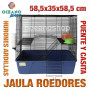 Jaula roedores huron puente y casita 58,5x35x58,5 cm
