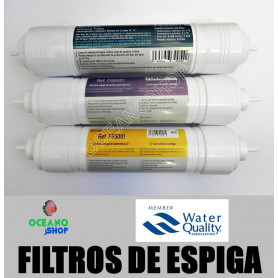 Pack recambio filtros espiga 1/4" osmosis inversa Pack recambio filtros espiga 1/4" osmosis inversa