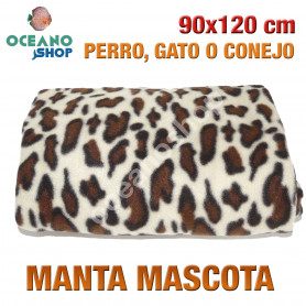 Manta perro gato conejo estampado manchas 90x120 cm Manta perro gato conejo estampado manchas 90x120 cm
