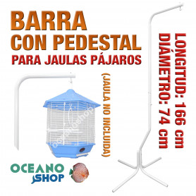 Barra pedestal jaula pájaro 74 cm diametro 166 cm altura Barra pedestal jaula pájaro 74 cm diametro 166 cm altura