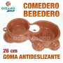 Comedero bebedero gato perro doble antideslizante 26 cm
