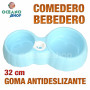 Comedero bebedero gato perro doble antideslizante 32 cm