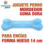 Juguete mordedor perro forma hueso para encías goma dura 14 cm