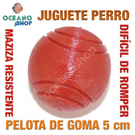 Juguete mordedor perro pelota goma maciza muy resistente 5 cm Juguete mordedor perro forma lazo para encías goma dura 14 cm