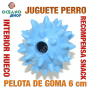 Juguete perro pelota goma recompensa snack interior 6 cm