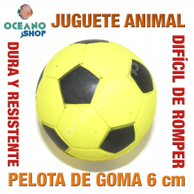 Juguete perro gato pelota fútbol goma dura resistente 6 cm Juguete perro gato pelota fútbol goma dura resistente 6 cm