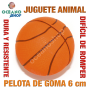 Juguete perro gato pelota baloncesto goma dura resistente 6 cm