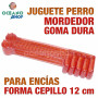 Juguete mordedor perro forma cepillo de dientes para encías goma dura 14 cm
