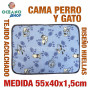Cama colchoneta acolchada perro gato 55x40x1,5 cm