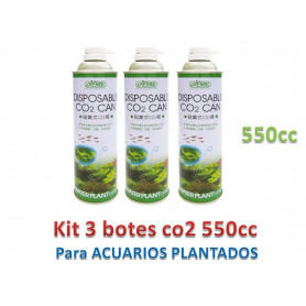 Kit de 3 recambio bote de 550cc de co2 Kit de 3 recambio bote de 550cc de co2
