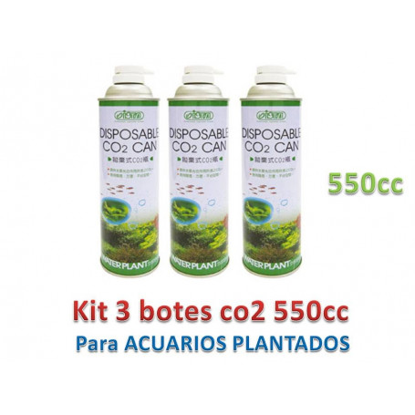 Kit de 3 recambio bote de 550cc de co2