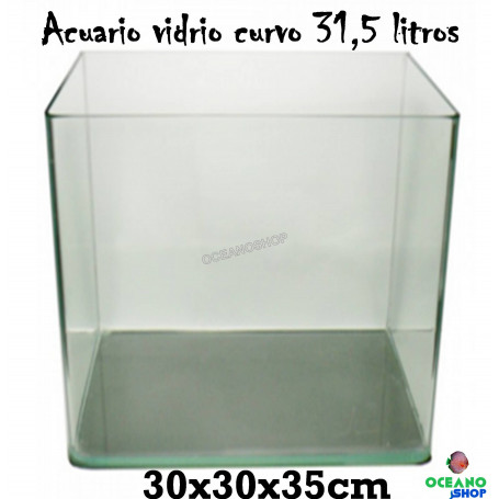Acuario 30x30x35 cm de altura Frontal curvo!!