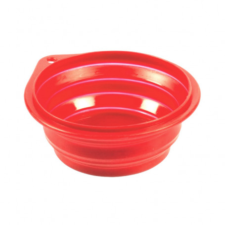 Comedero Viaje Silicona Rojo Duvo 250 ml 11 cm
