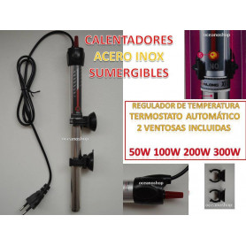 Calentador ACERO INOXIDABLE 50W 100W 200W 300W XL 888