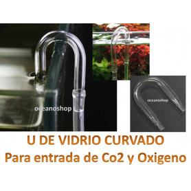 U de VIDRIO para ACUARIO Tubo de Aire Oxigenador CO2 U de VIDRIO para ACUARIO Tubo de Aire Oxigenador CO2