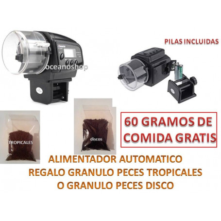 Alimentador comedero digital automático para peces