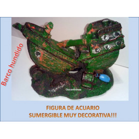 Barco sumergido figura decorativa Barco sumergido figura decorativa