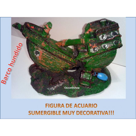 Barco sumergido figura decorativa