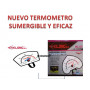 Termómetro sumergible preciso.