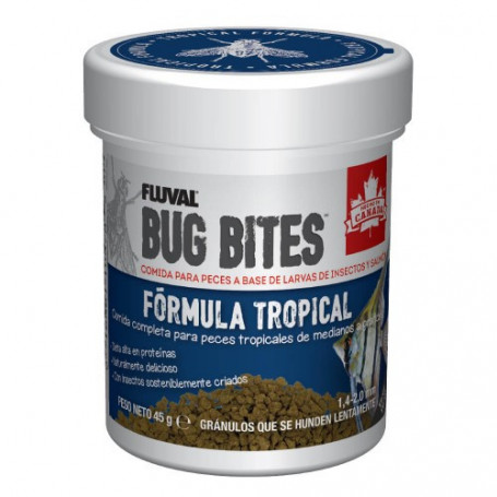 Fluval Bug Bites Granulos Formula tropical 45g