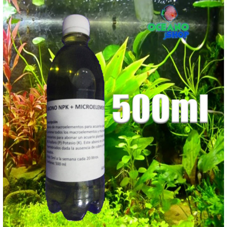 Abono npk + micros 500 ml acuario liquido barato plantado glutaraldehido