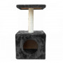 Poste Rascador Gato con Casa un Piso 27x27x57 cm