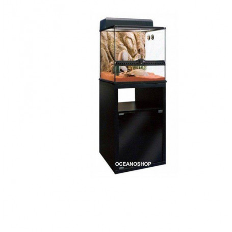 MESA TERRARIO REPTILES CON PUERTA DE CRISTAL Pequeña 45x45x70,5cm Exo Terra