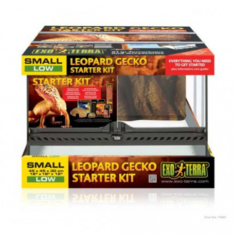 KIT DE INICIACIÓN TERRARIO STARTER KIT PARA GECKO LEOPARDO con Muchos complementos Exo Terra