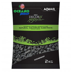 Grava fina negra basalto 2kg aquael Grava fina negra basalto 2kg aquael