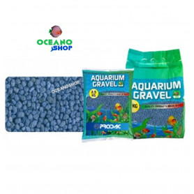 Grava color azul turquesa prodac 2,5kg Grava color 2.5k 2-3mm turquesa prodac
